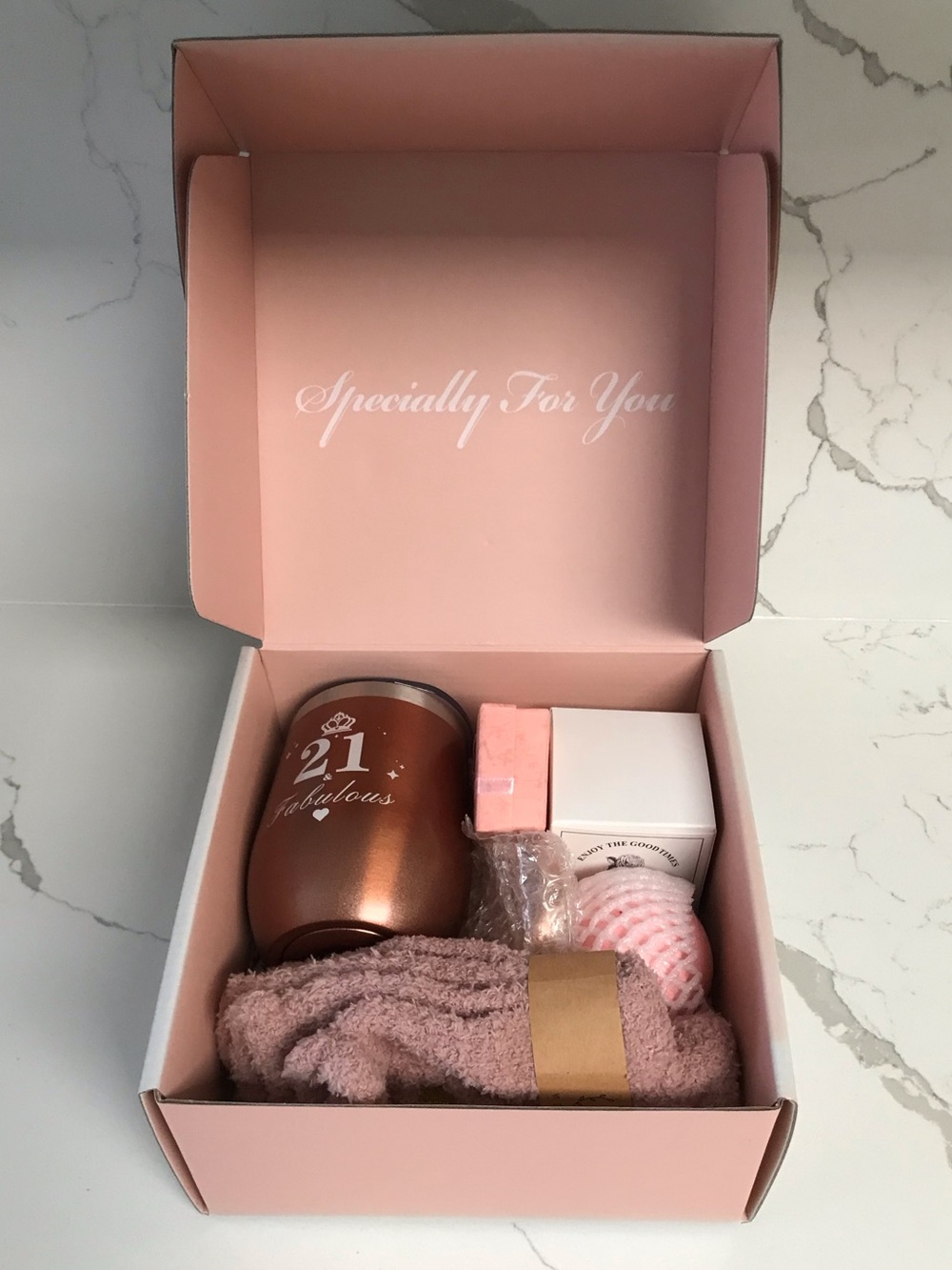 Pink Women’s 21st Birthday Gift Set - Bath Pampering Box New